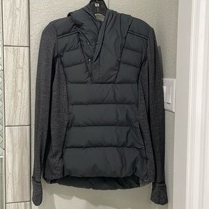 lululemon Grey Down Hooded Pullover